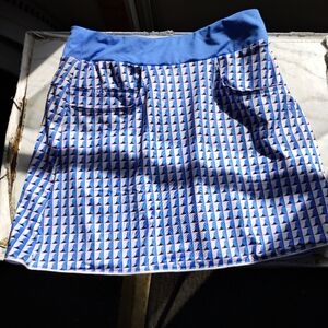 Chic Blue Patterned Skirt